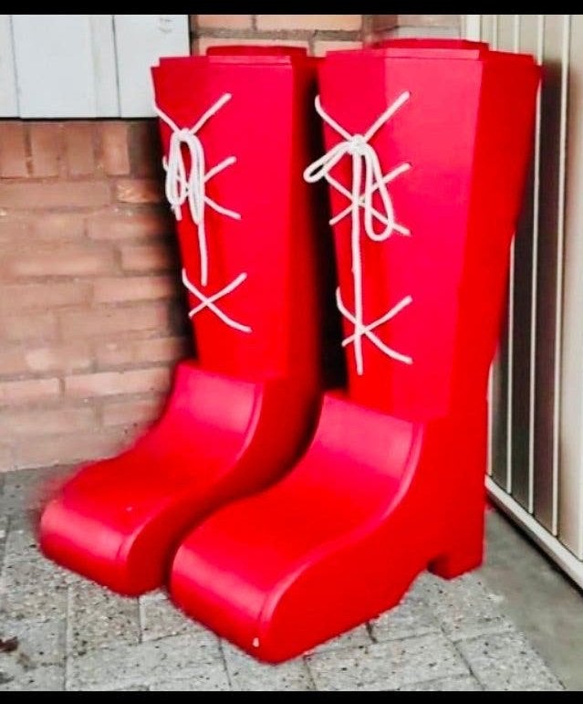 REUZE Kerstman Laarzen Boots Decoratie, Diversen, Ophalen, Zo goed als nieuw