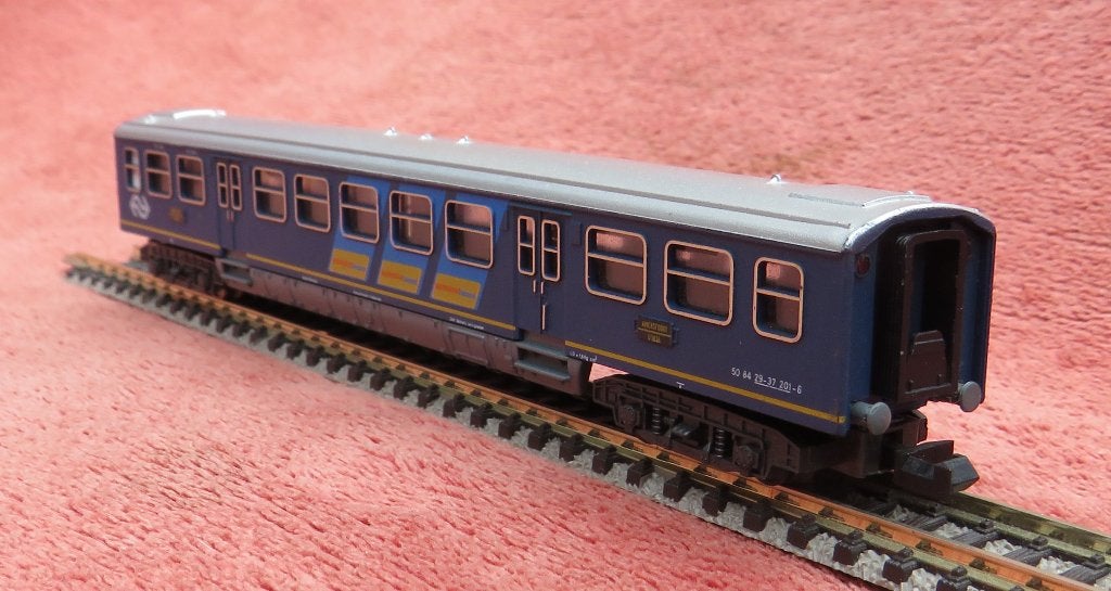Minitrix 3129. NS plan E, Gelijkstroom, Trix, Wagon, Ophalen of Verzenden