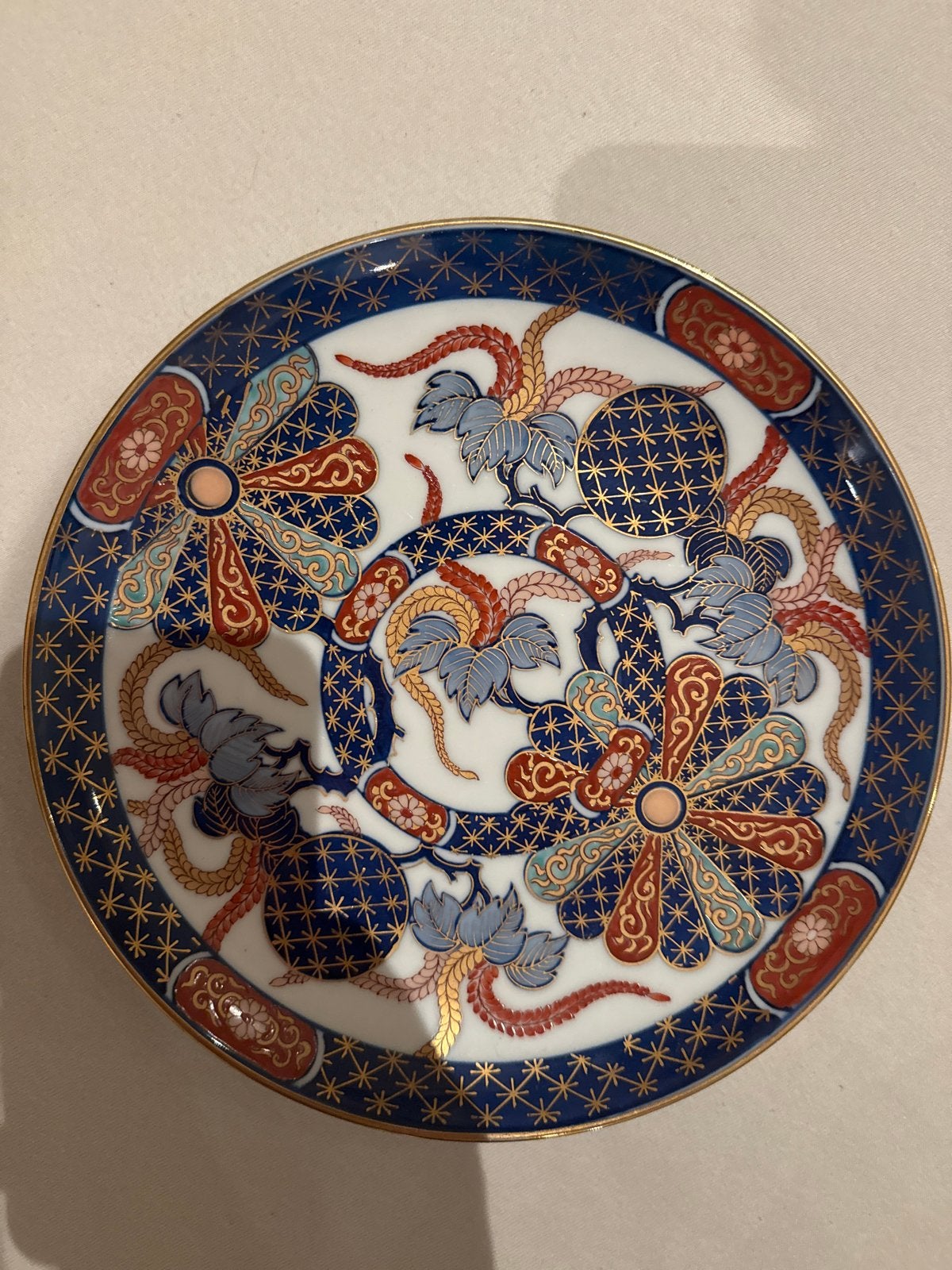 Gold Imari Wandbord Goud Verguld - ca. 21,5 cm, Antiek en Kunst, Ophalen