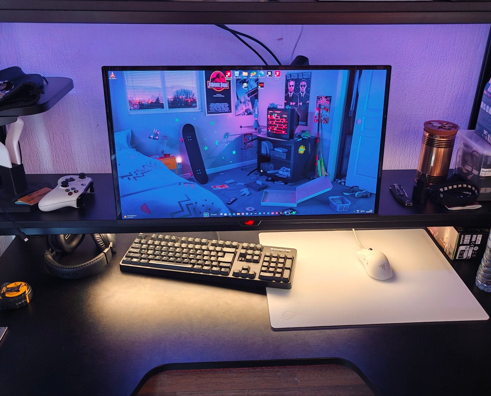 Asus ROG Moonstone Ace L Glazen Muismat - Zo goed als nieuw, Computers en Software, Muismatten, Ophalen of Verzenden, Zo goed als nieuw