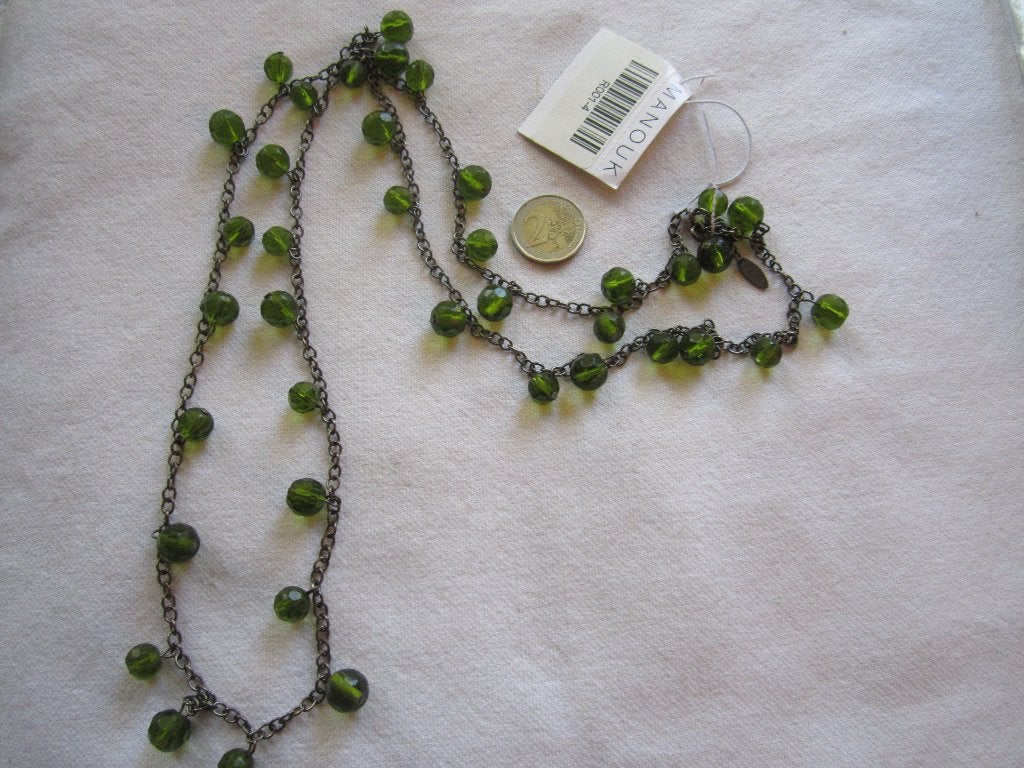 55.   Aparte oude ketting,  110 cm, Sieraden, Tassen en Uiterlijk, Antieke sieraden, Ophalen, Overige materialen, Ketting