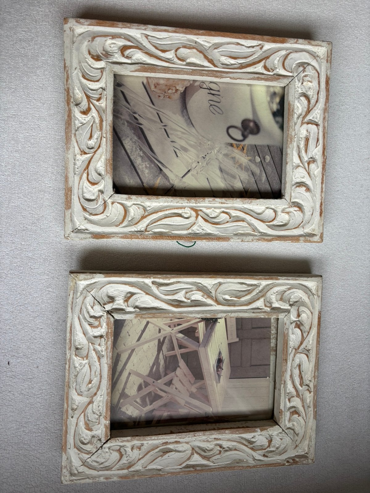 2 x robuust houten barok fotolijstjes 10 x 15, Ophalen of Verzenden, Zo goed als nieuw