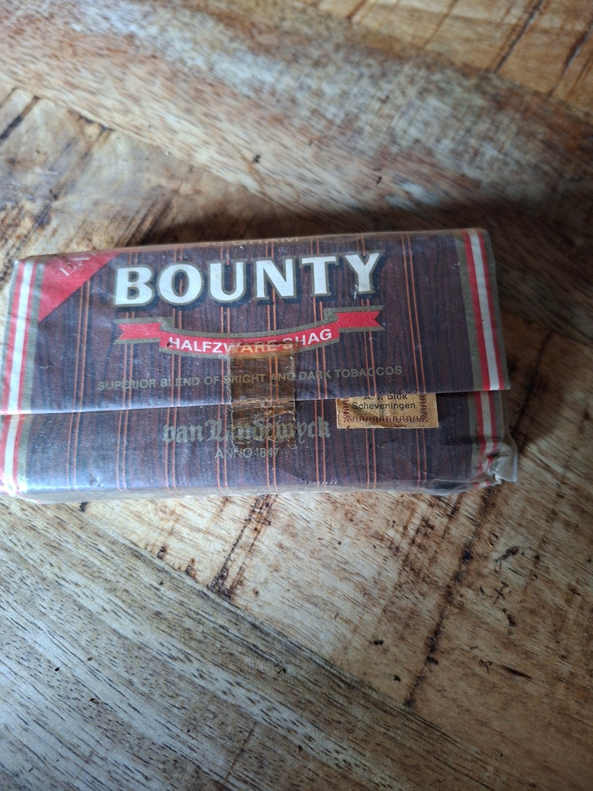 Vintage Bounty Halfzware Shag Tabaksdoos - Vol Pakje, Verzamelen, Ophalen of Verzenden