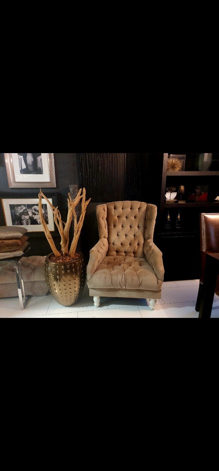Gecarpationeerde Wing Chair/ Oorfauteuil!, Ophalen, Zo goed als nieuw, 75 tot 100 cm