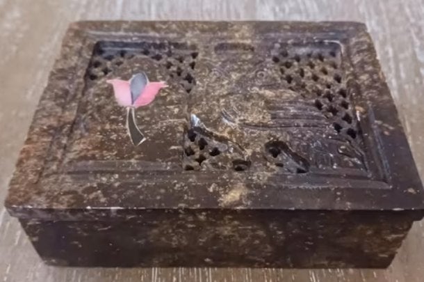 Indiase Pietra Dura Inlay spekstenen doos en kaarsen houder, Ophalen of Verzenden