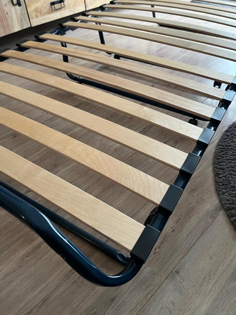 eenpersoons opklapbed met extra matras, Ophalen, Verstelbaar, 90 cm, Eenpersoons