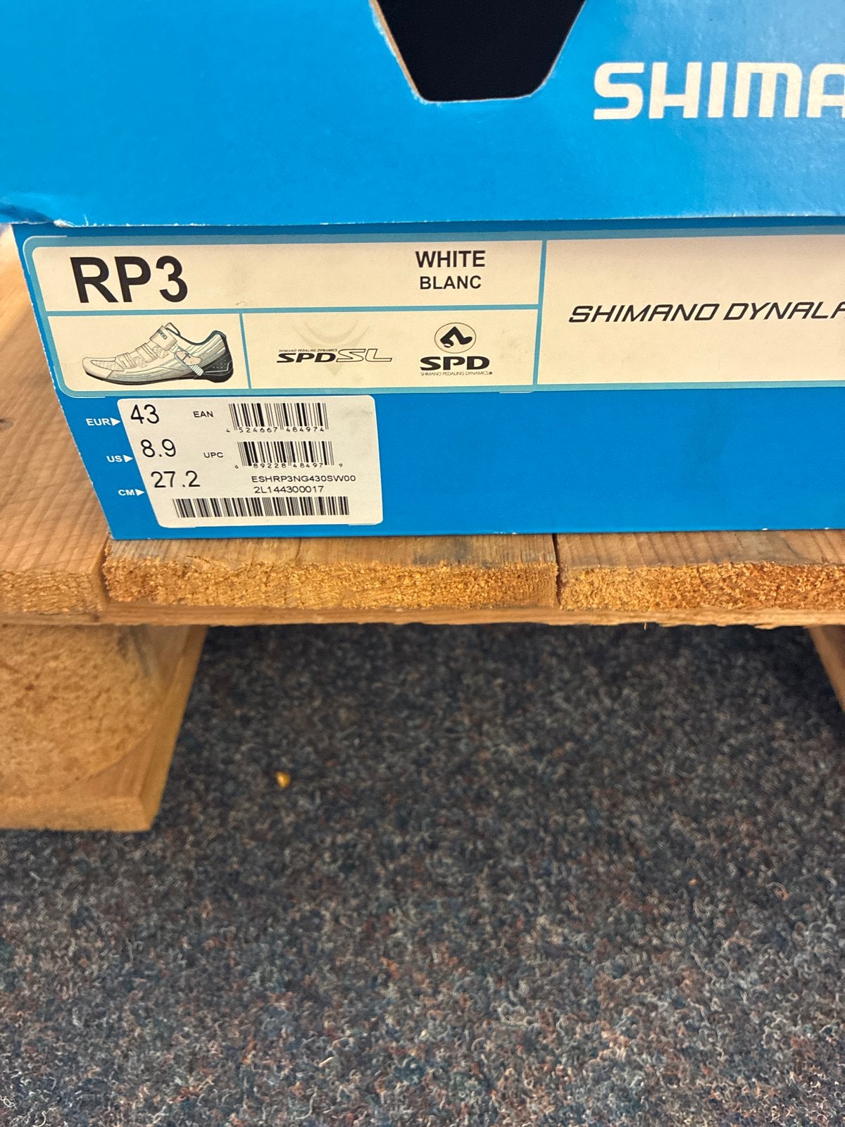Shimano RP3 racefiets schoenen - wit - maat 43, Ophalen of Verzenden, Nieuw, Kleding