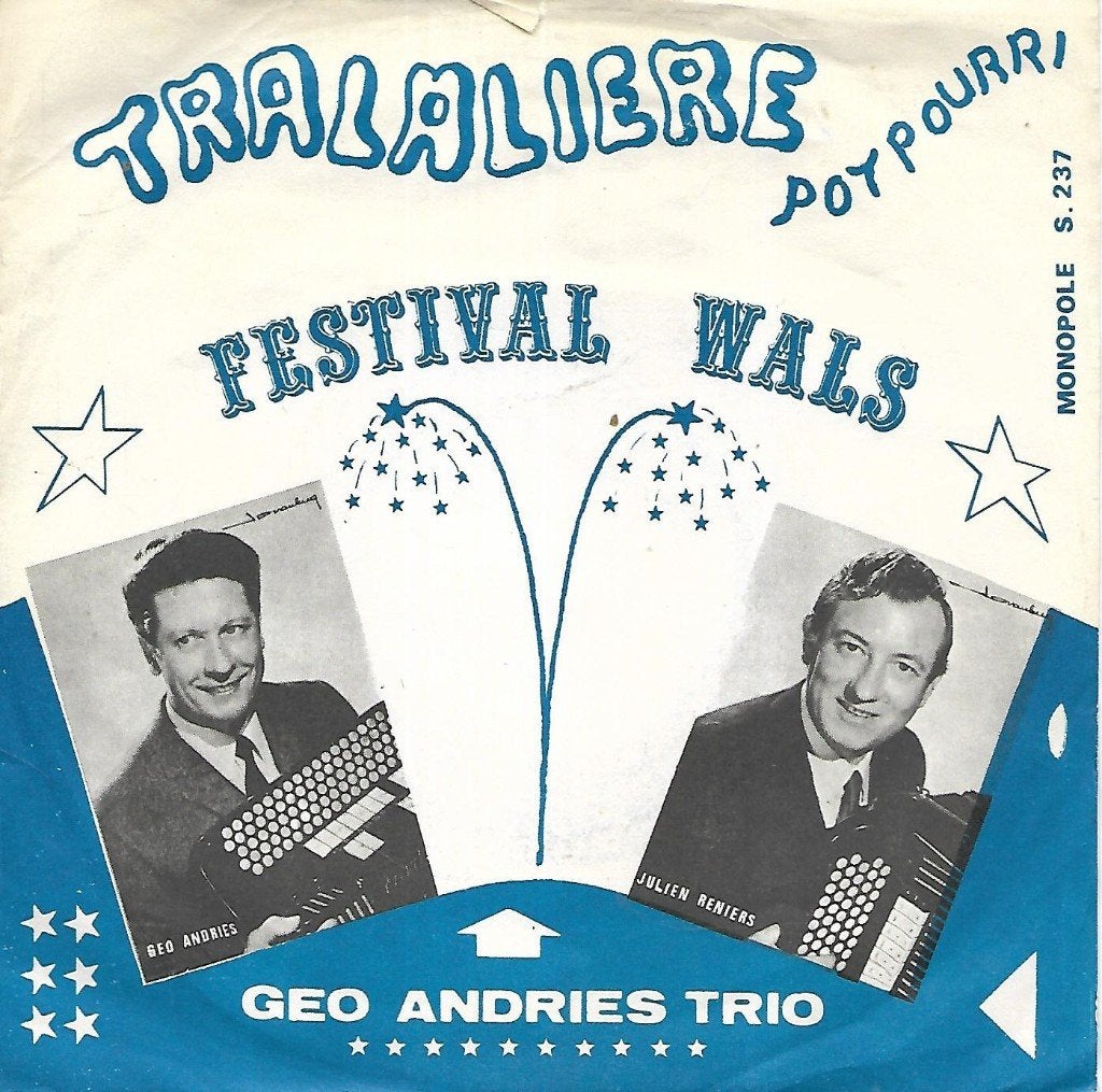 Geo Andries Trio - Tralaliere (Potpourri), Ophalen of Verzenden, Gebruikt, 7 inch, Nederlandstalig