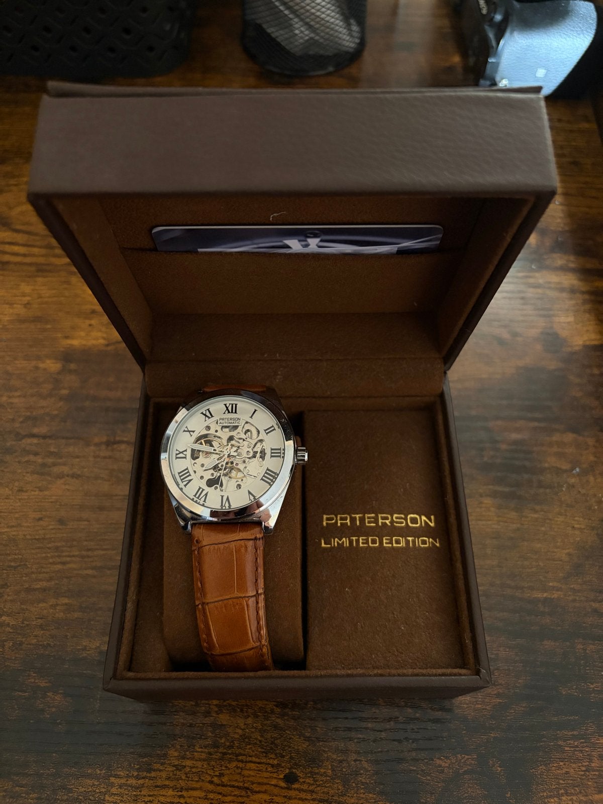Paterson Limited Edition Horloge, Overige merken, Leer, Staal, Polshorloge