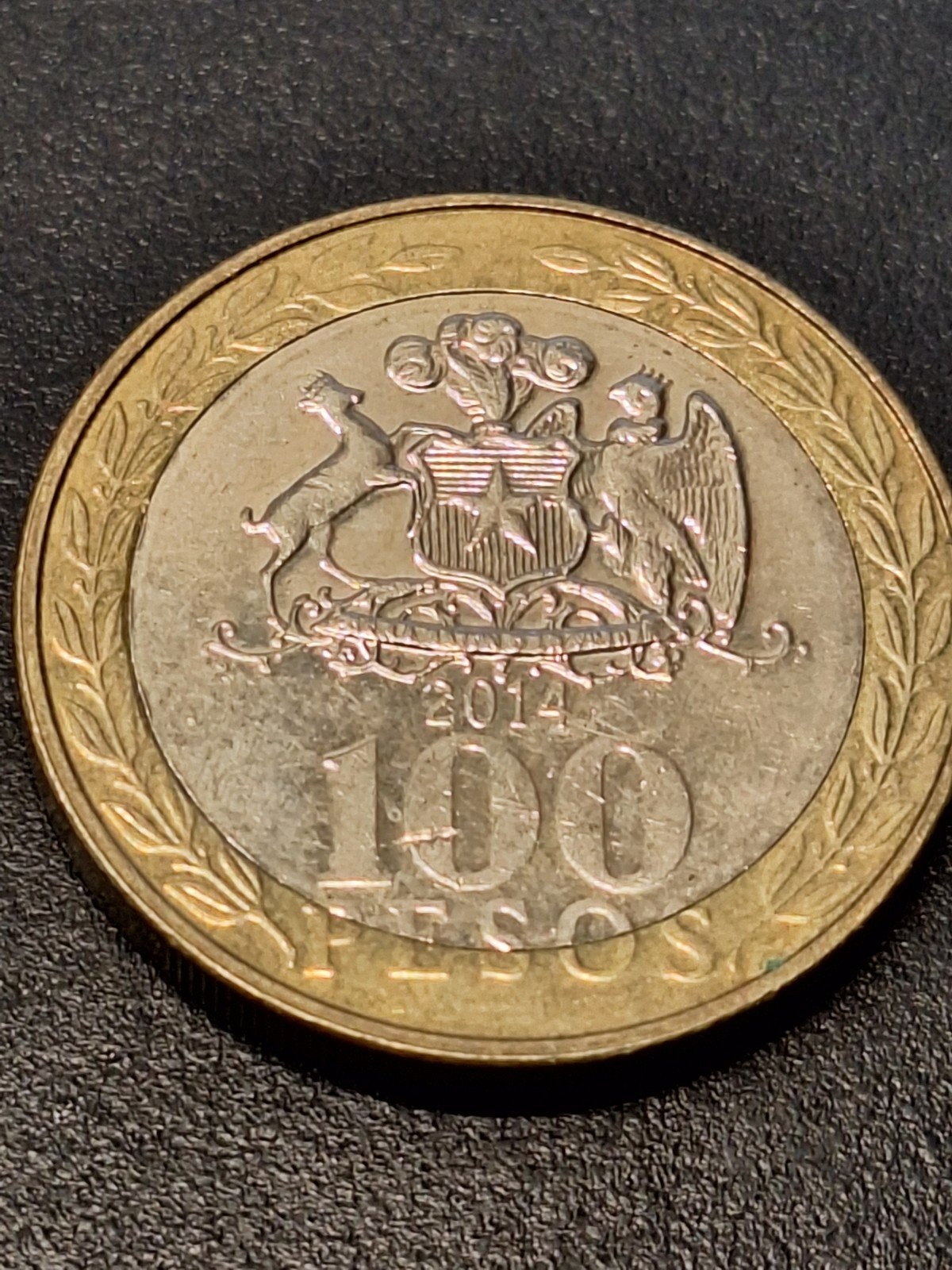 Chili 100 pesos 2014, Ophalen of Verzenden, Zuid-Amerika
