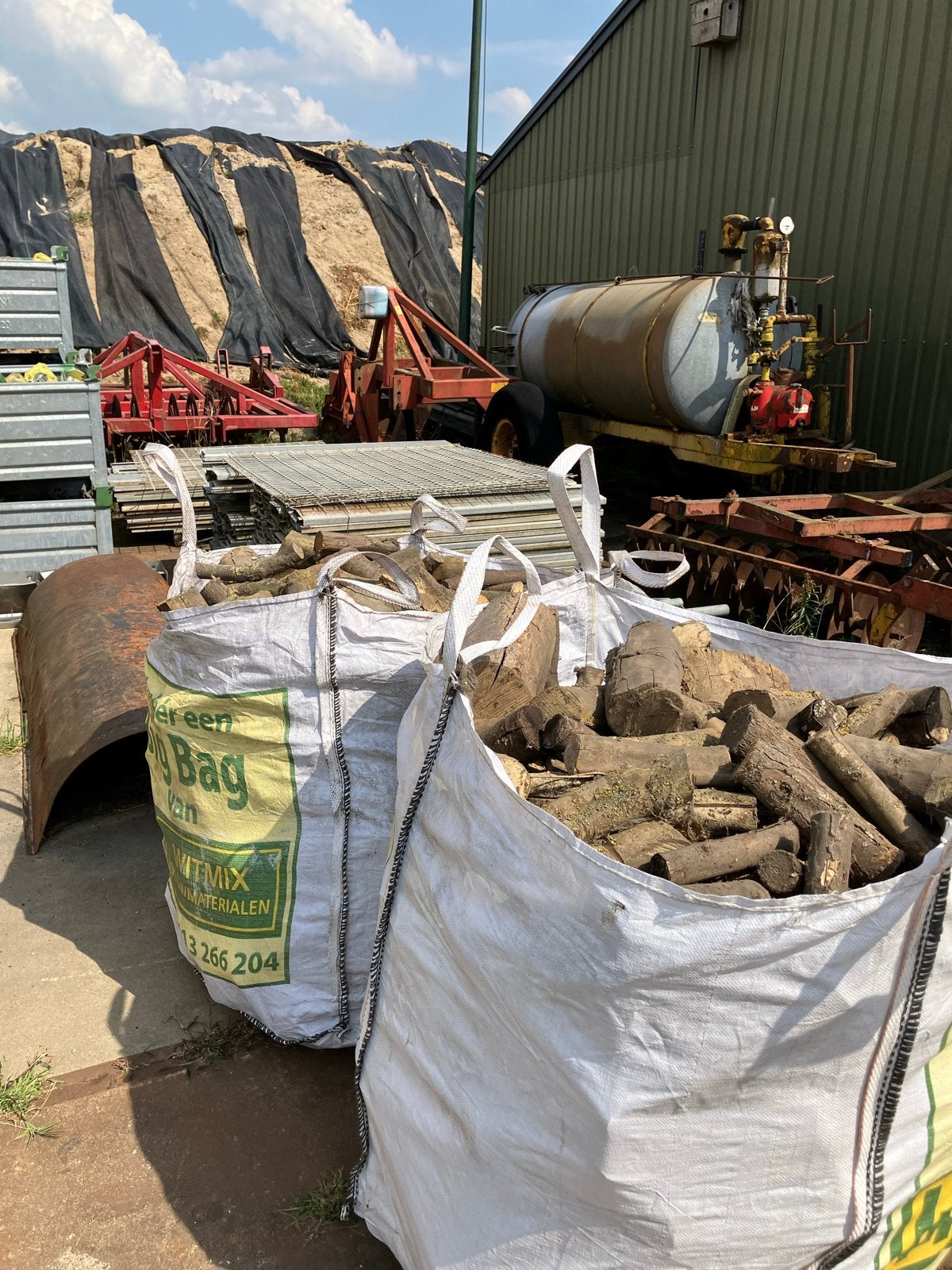 Droog Kachelhout - 2 bigbags (2 m³), Minder dan 3 m³, Ophalen, Overige houtsoorten, Blokken
