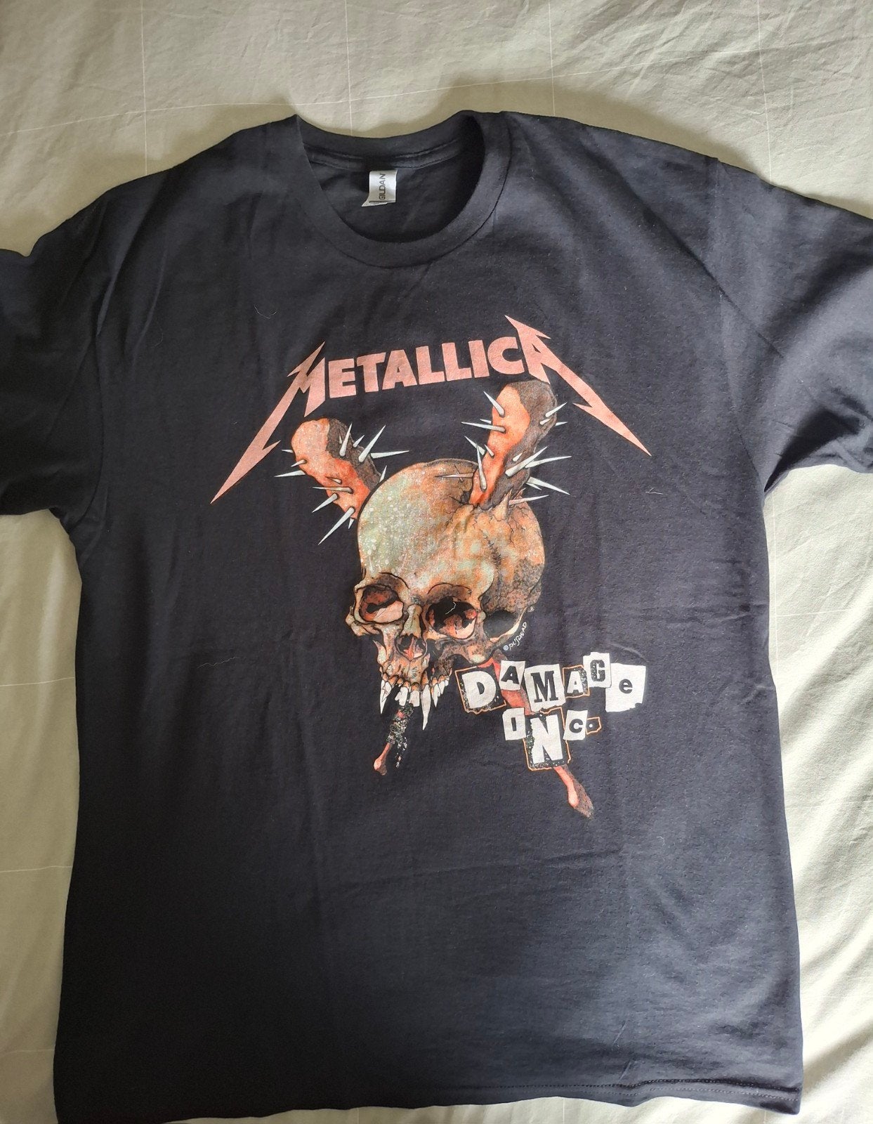 Metallica tour shirt, metal, Iron maiden, Kleding | Heren, Ophalen of Verzenden, Zo goed als nieuw, Zwart