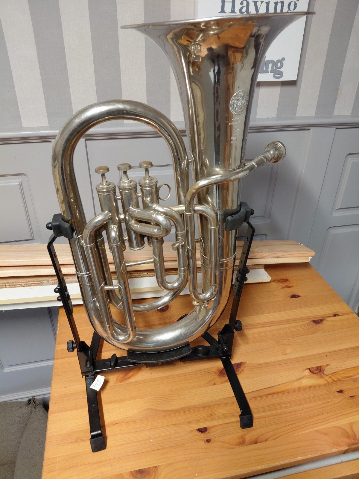 eufonium  tuba blaas instrument, Muziek en Instrumenten, Blaasinstrumenten | Tuba's, Ophalen, Euphonium of Tenortuba