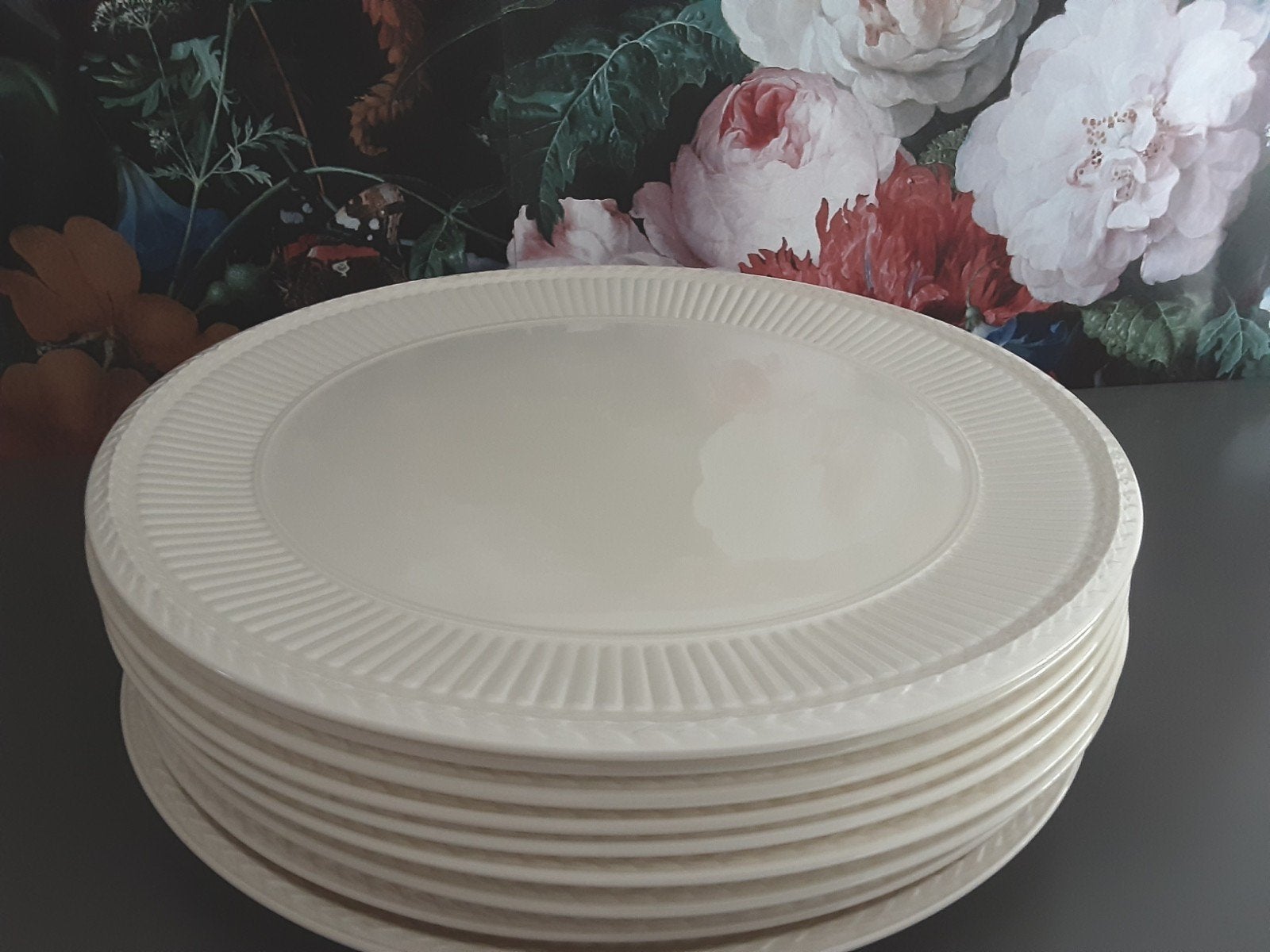 wedgwood Edme onder/gebak/pannenkoekenborden 32cm, Ophalen, Aardewerk, Bord(en)