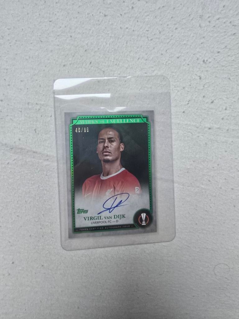 Topps Van dijk autograph, Ophalen of Verzenden, Zo goed als nieuw