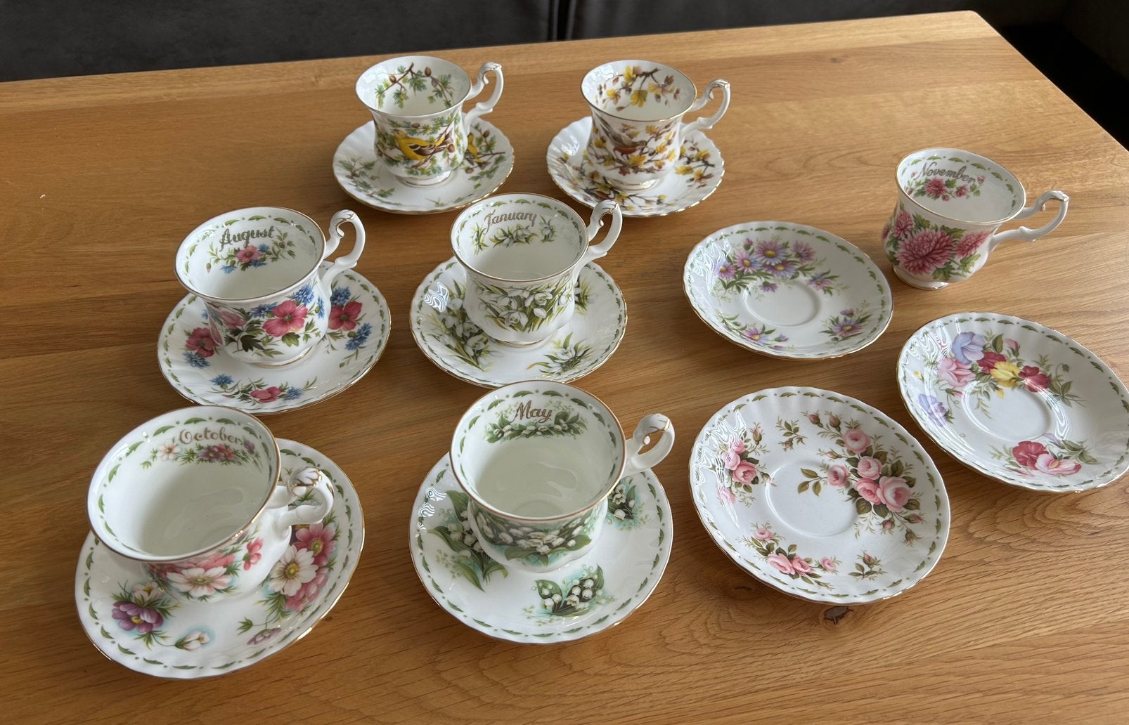 Royal Albert kop en schotels, Ophalen