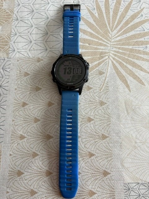 Garmin Fenix 5 sapphire  maat 47 mm, Gebruikt, Zwart, Garmin, IOS