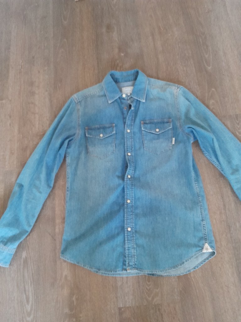 Blouse, Kleding | Heren, Ophalen of Verzenden, Zo goed als nieuw, Blauw