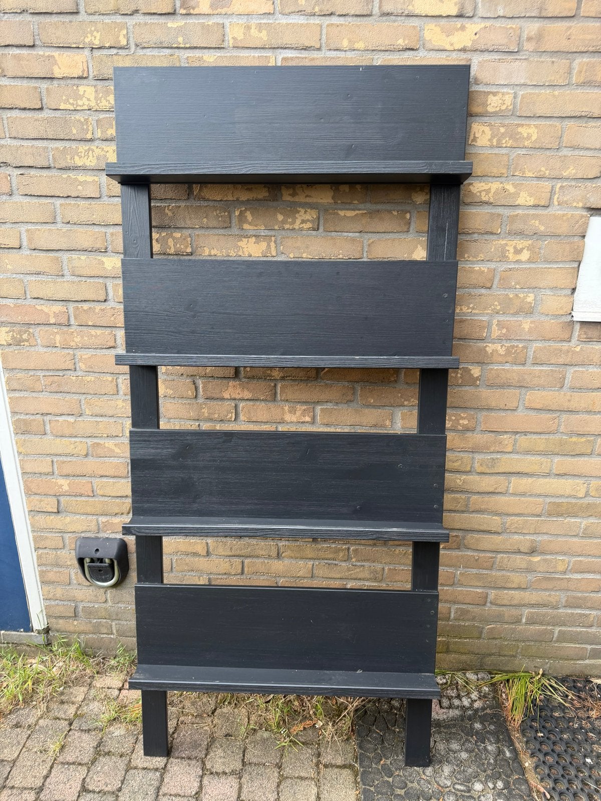 Zwart Dingenrek 80cm Geborsteld Zwart - Zo goed als nieuw, Ophalen, Met plank(en), 50 tot 100 cm, Zo goed als nieuw