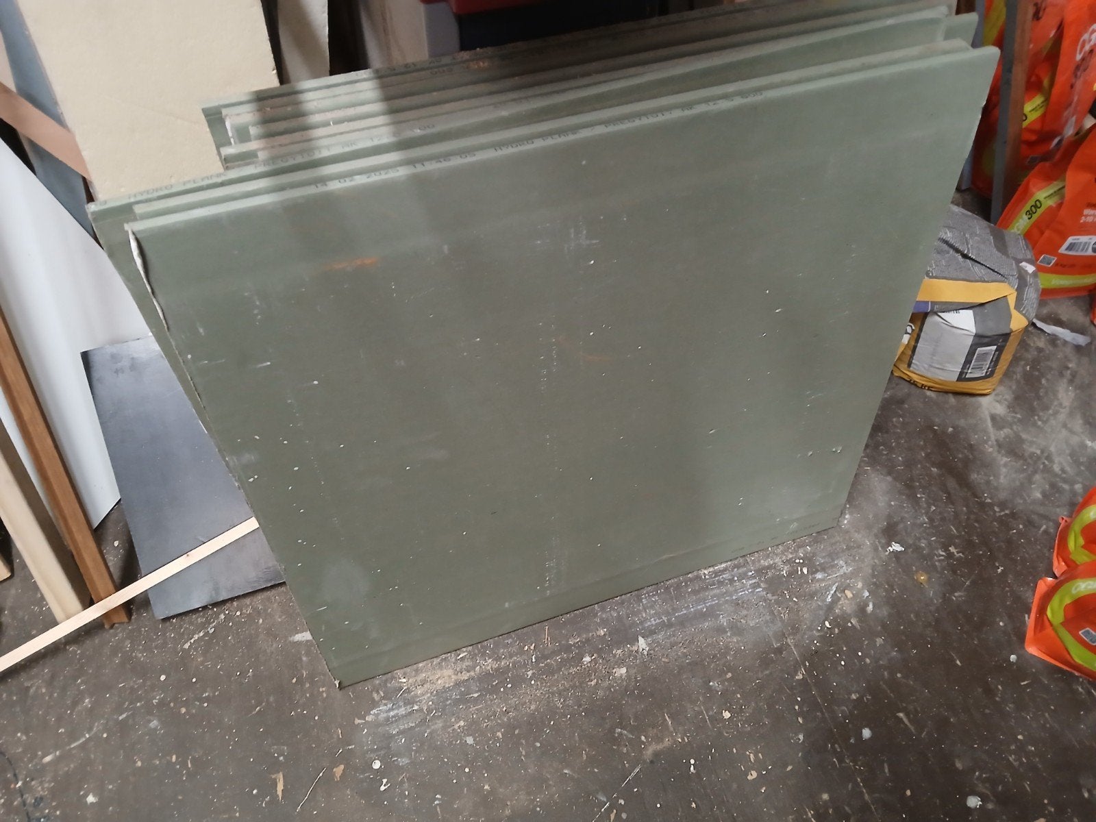 Groene gipsplaat, Ophalen of Verzenden, Gebruikt, HPL, 20 tot 50 mm