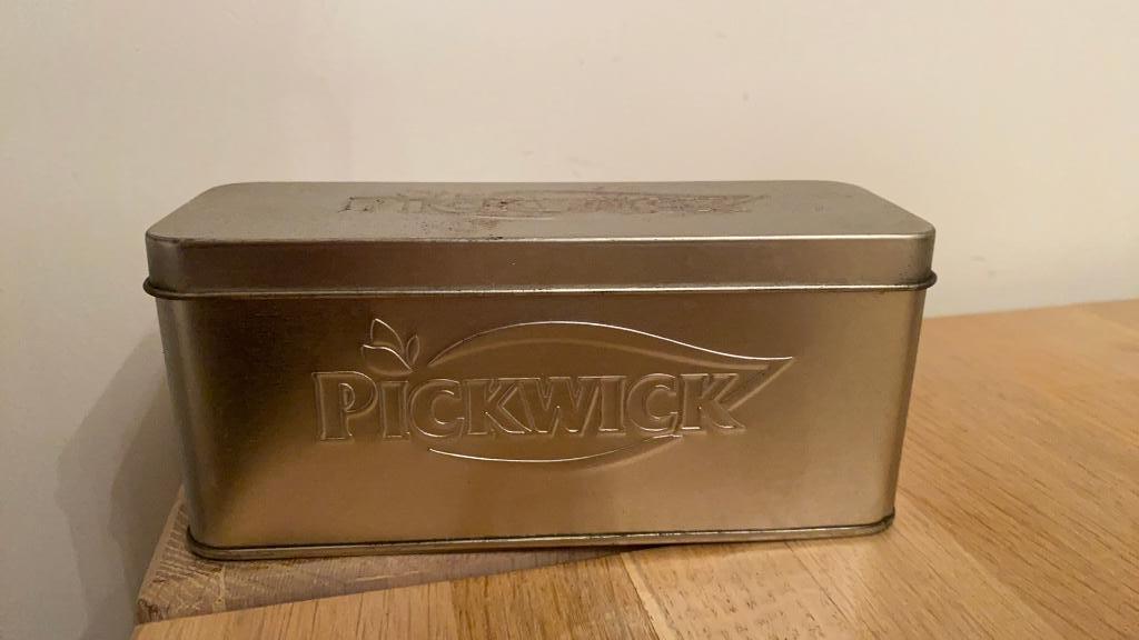 DE - Pickwick metalen theeblik bewaarblik, Ophalen of Verzenden, Gebruikt, Overige