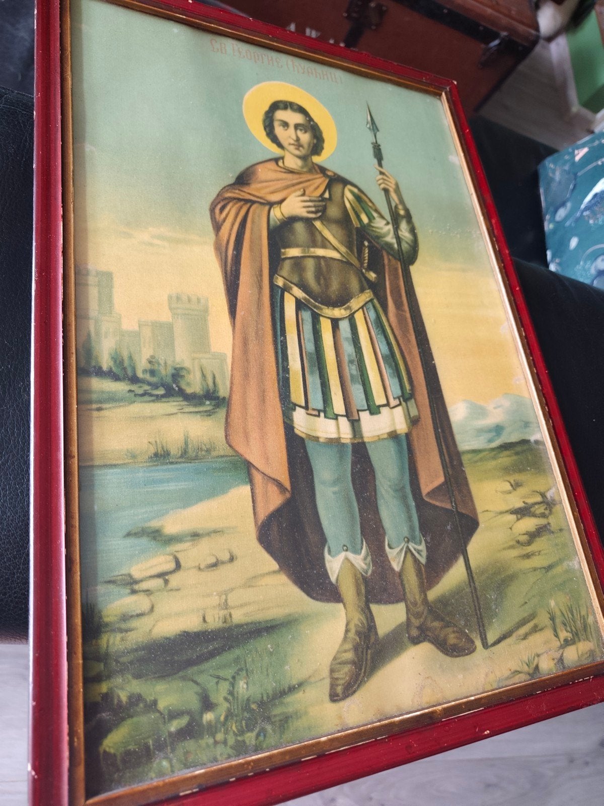 Vintage Orthodoxe Icoon - Sint Joris, Ophalen of Verzenden