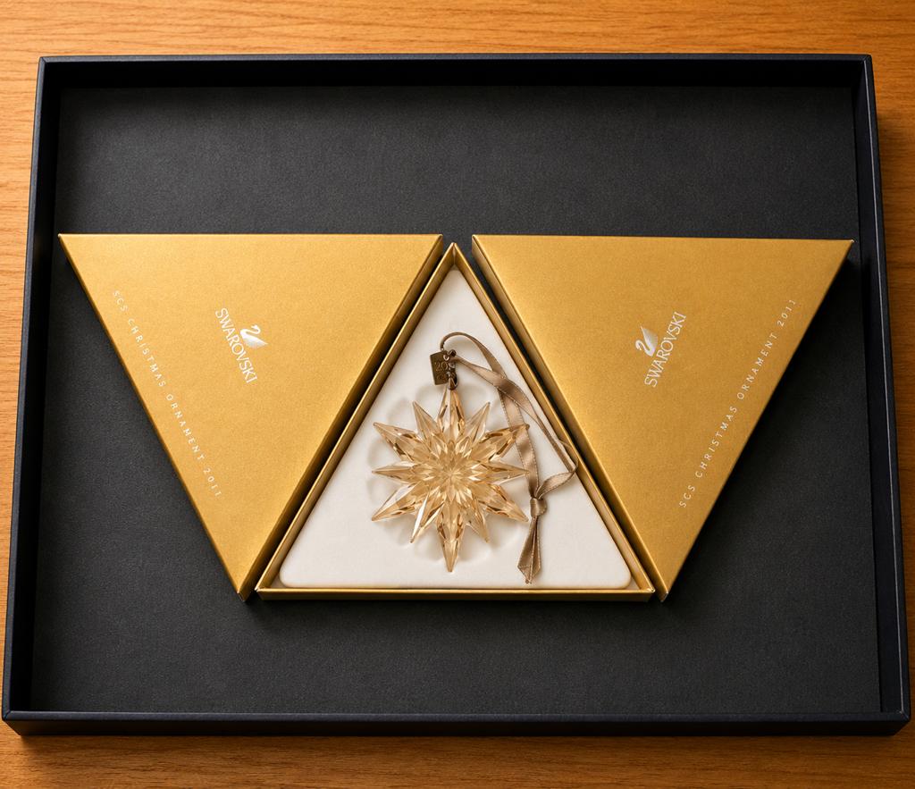 Swarovski SCS Kerst Ornament 2011 Ster Kristal, Ophalen of Verzenden, Zo goed als nieuw, Huisaccessoire