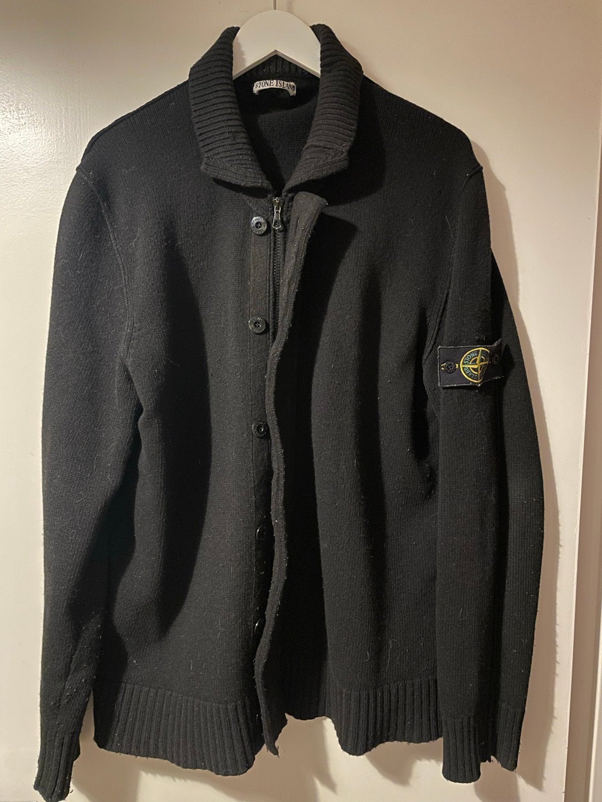 Stone Island wollen vest met rits - Maat XXL, Ophalen of Verzenden, Zo goed als nieuw, Overige maten, Zwart