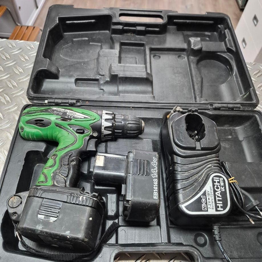 Hitachi DS14DVF3 in koffer met lader, Gebruikt, Overige merken, Ophalen of Verzenden, X