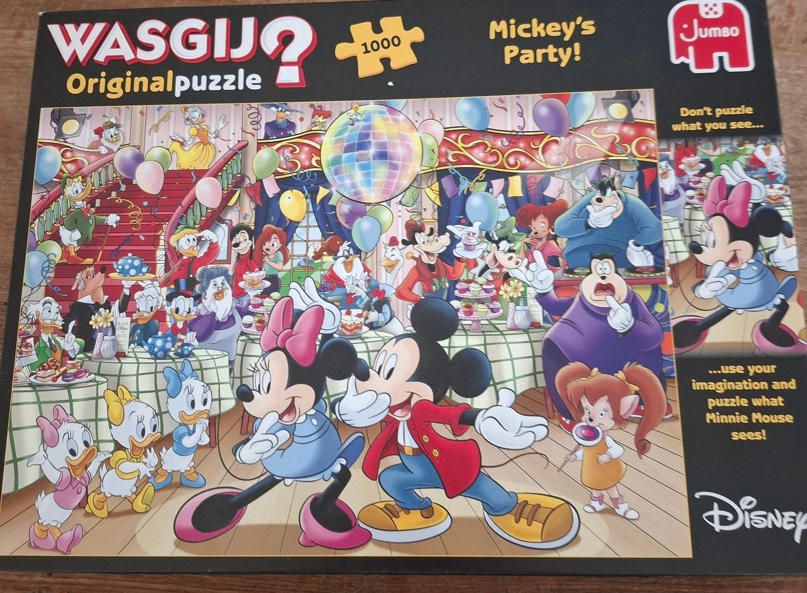 Wasgij Original 'Mickey's Party' 1000 stukjes (2 ontbreken), Ophalen, Meer dan 50 stukjes, 6 jaar of ouder