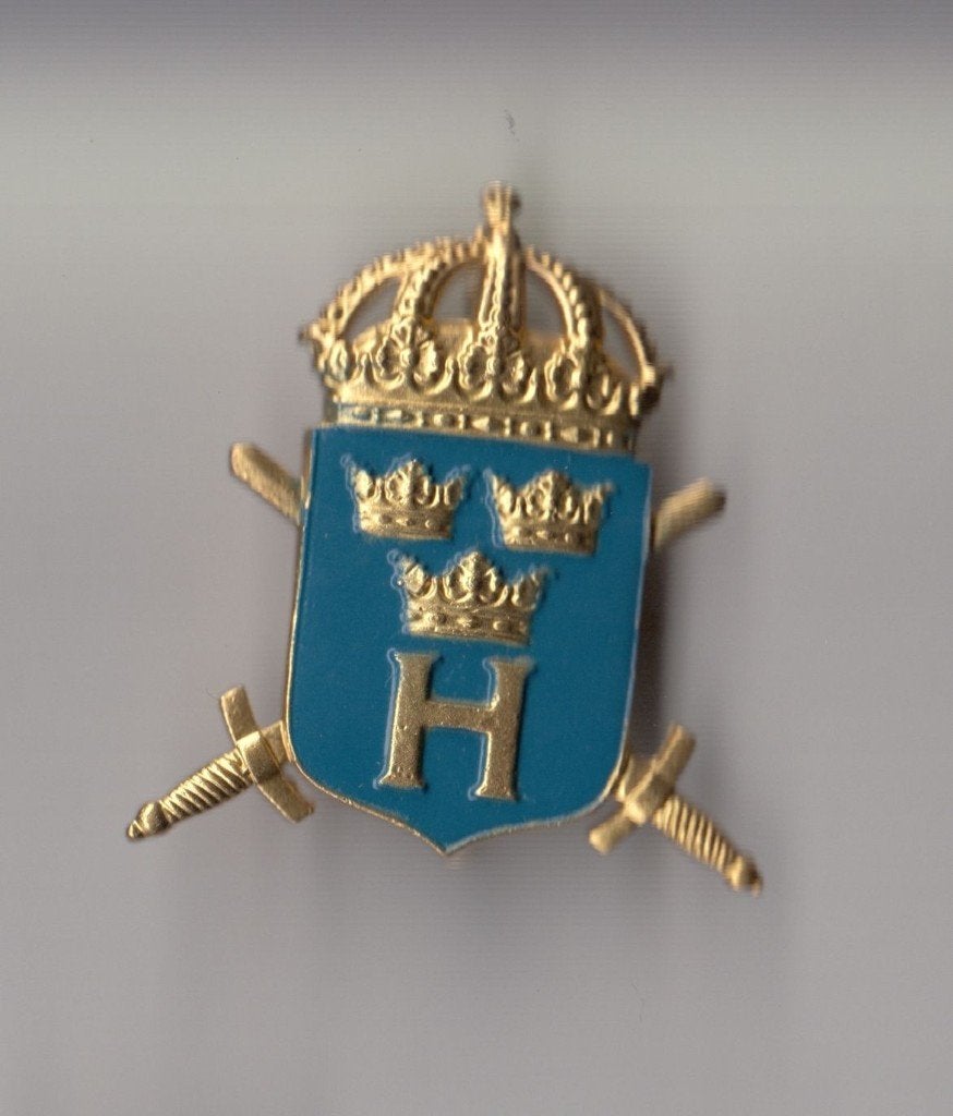 Zweden Drie Kronen Zwaarden broche, Niet vindbaar, Niet vindbaar, Nederland, Embleem of Badge