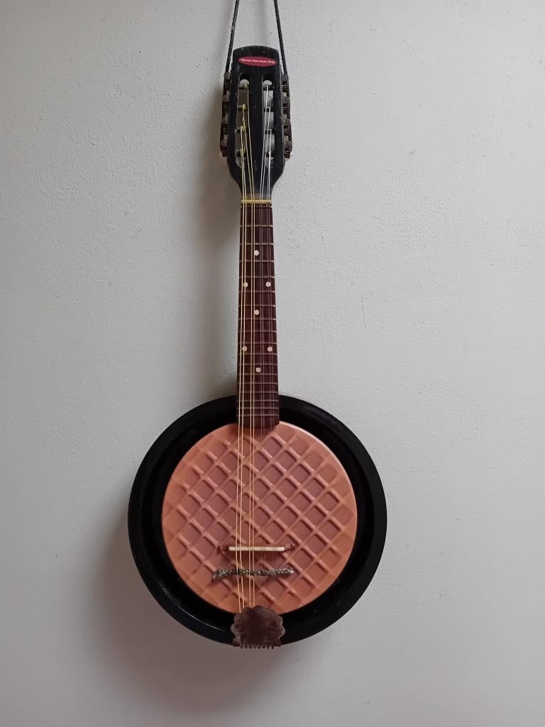 Stroopwafelmandoline - cigarboxguitar - koekblik - canjo, Ophalen of Verzenden