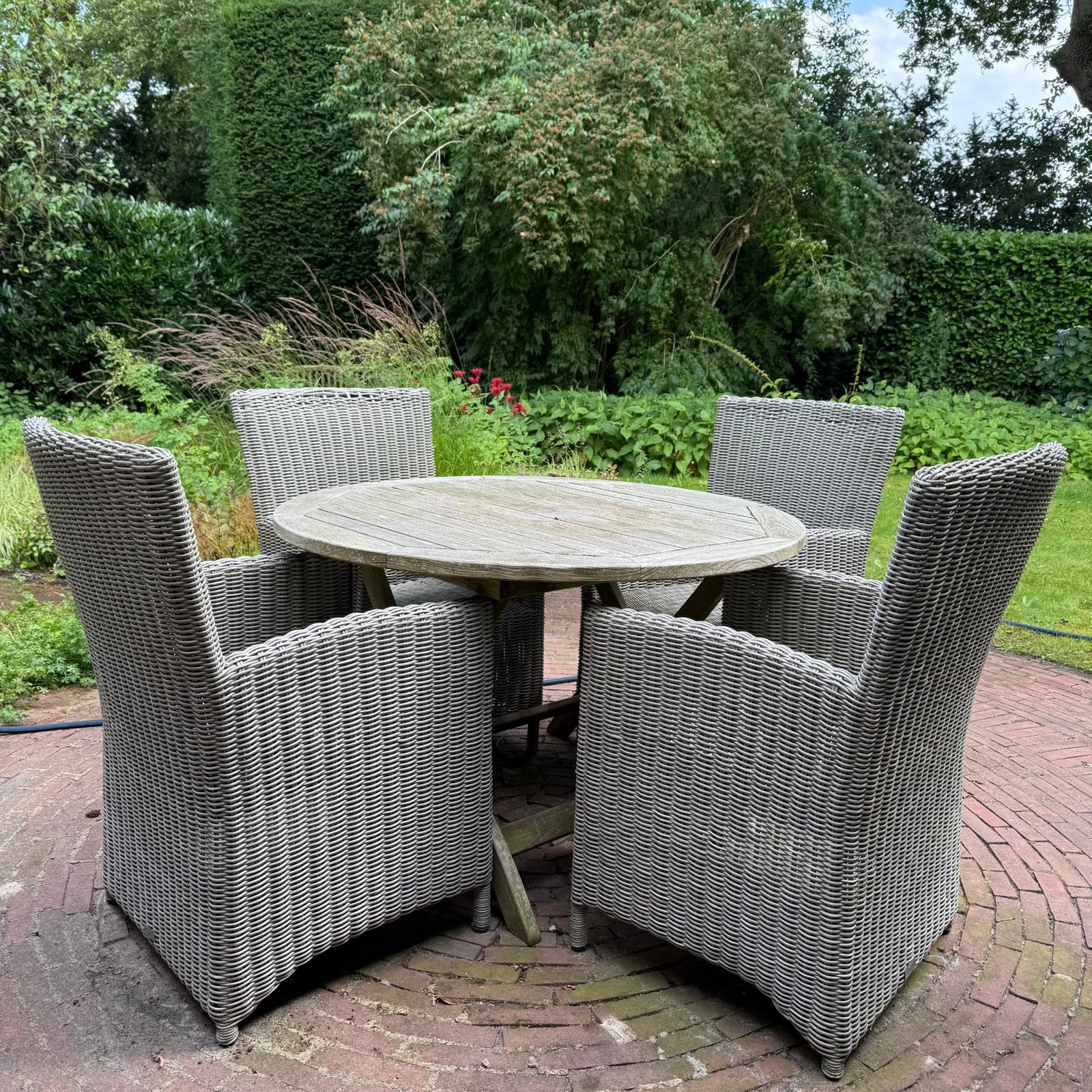 Tuinset, Ophalen, Gebruikt, Teakhout
