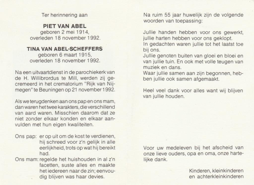 mill-prentje van abel-scheffers, Verzamelen, Ophalen of Verzenden, Bidprentje