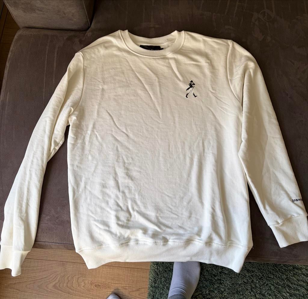 Johnny Walker Sweater - Maat L (ONGEDRAGEN), Kleding | Heren, Truien en Vesten, Zo goed als nieuw, Maat 52/54 (L), Wit, Ophalen of Verzenden