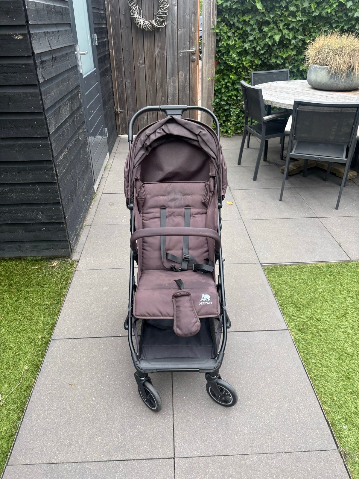 Deryan Buggy  Kinderwagen zwart zwarte - Compact en Handig, Ophalen, Gebruikt, Overige merken, Verstelbare rugleuning