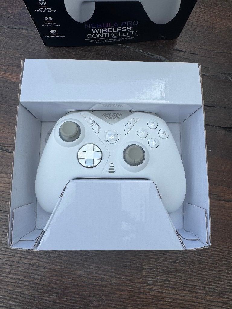 Dragon Shock Nebula Pro Draadloze Controller - Wit, Overige controllers, Ophalen of Verzenden, Zo goed als nieuw, Draadloos