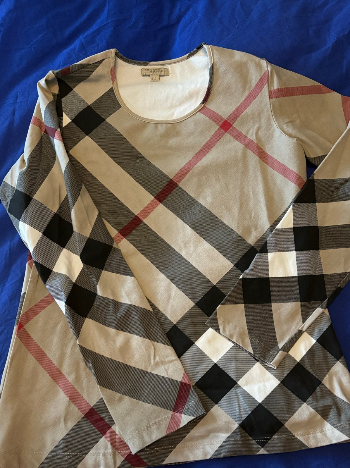 Burberry T-shirt met lange mouwen - Maat XXL, Meerkleurig, Maat 46/48 (XL) of groter, Ophalen of Verzenden, Zo goed als nieuw