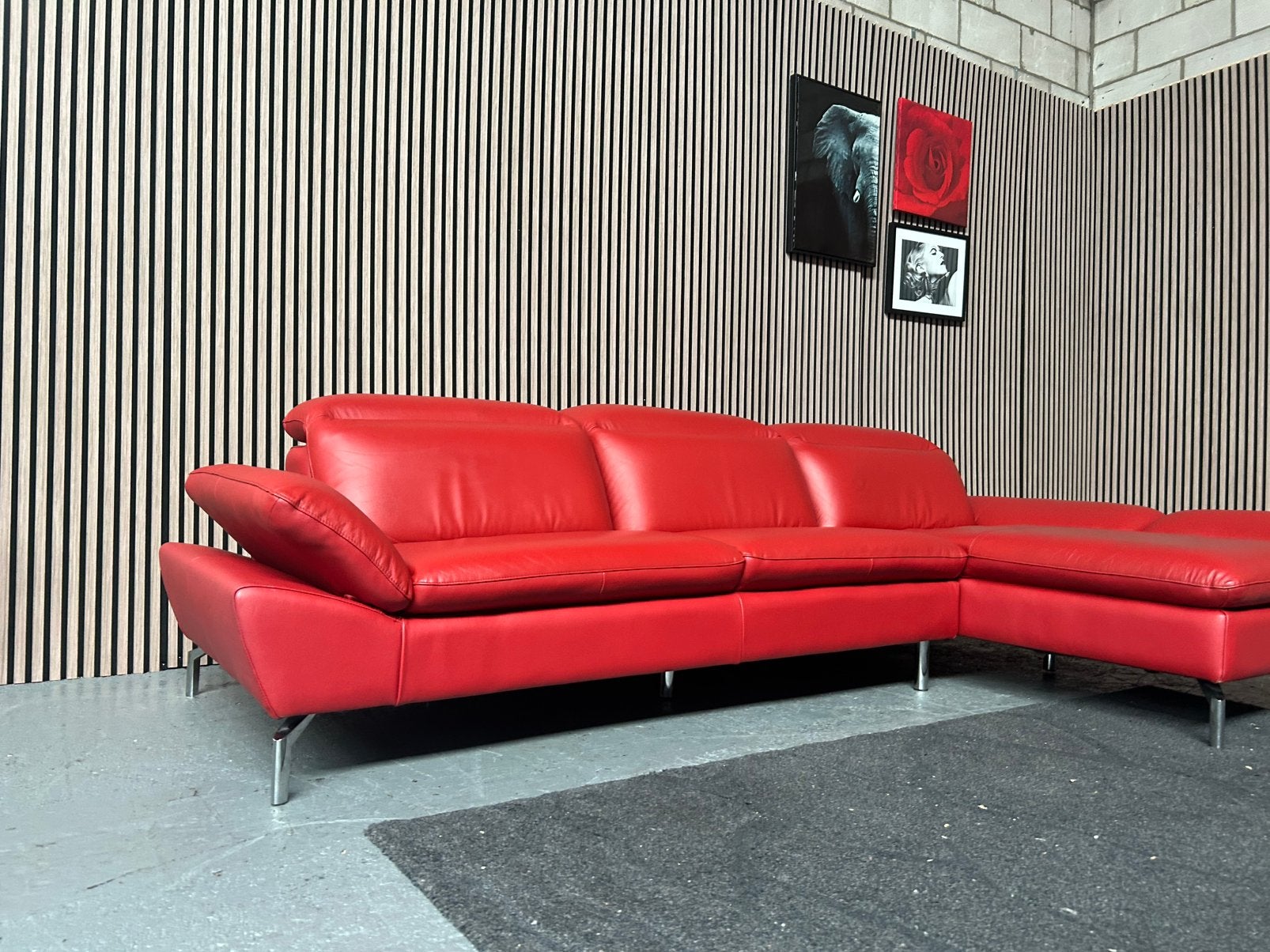 GRATIS LEVERING Loungebank Montel Leer 300X161 GEREINIGD, Hoekbank, 300 cm of meer, Leer, Ophalen of Verzenden