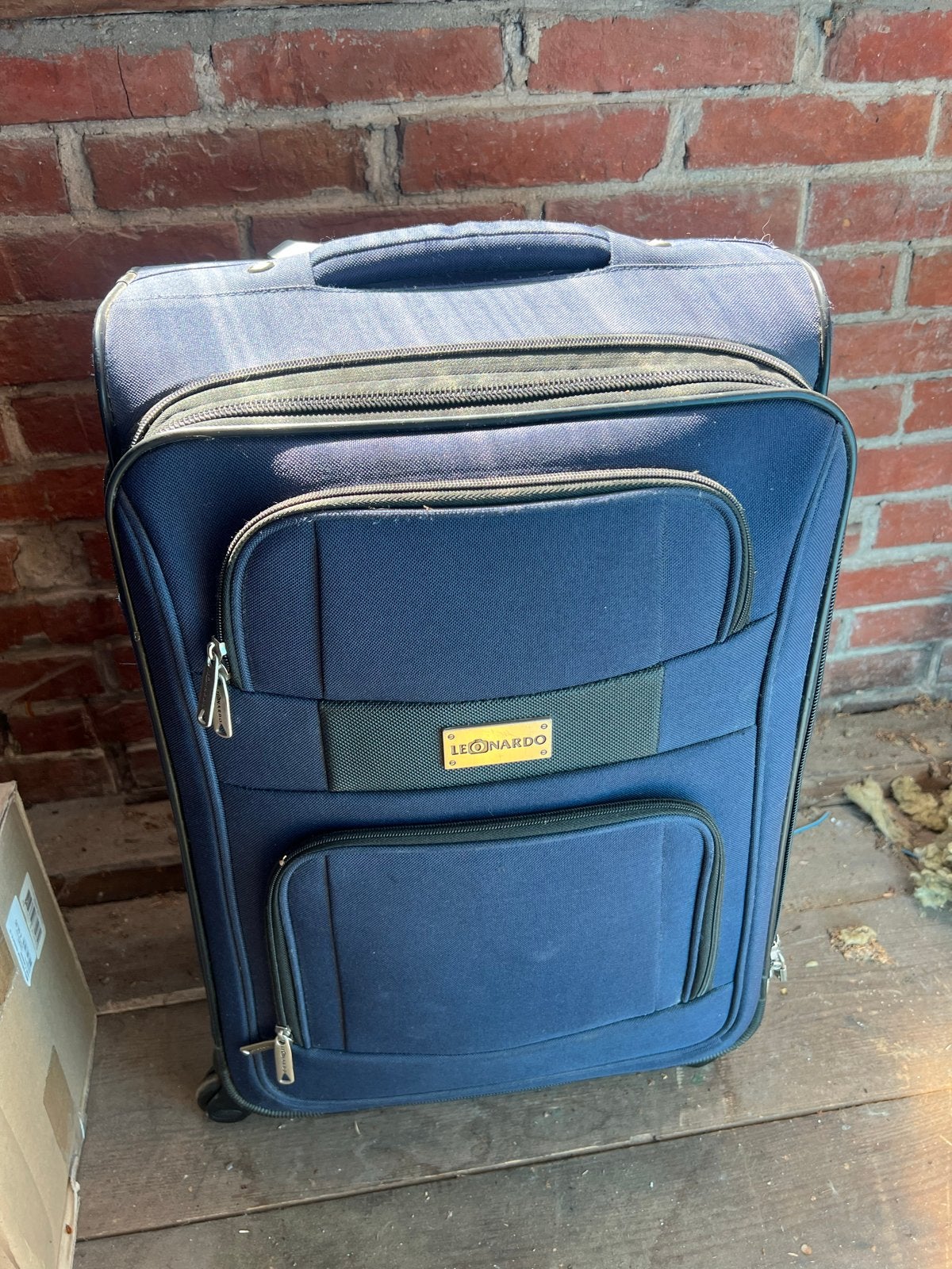 Reiskoffer Leonardo en Decent - Blauw, 30 cm of meer, Gebruikt, Blauw, Minder dan 40 cm