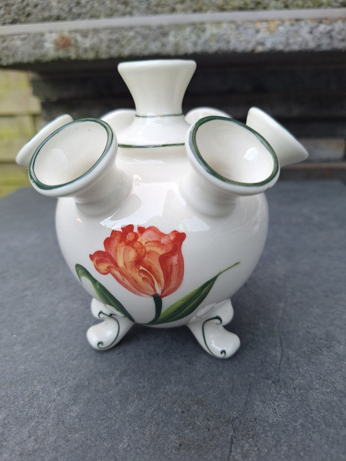 Delfts handgeschilderde tulpenvaas - Delfleur Holland, Ophalen of Verzenden