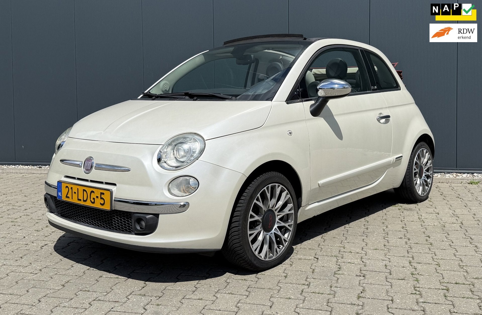 Fiat 500 C 1.2 Rock Airco Cabrio Automaat 1 Ste eigenaar NAP, Euro 5, Gebruikt, Cabriolet, Bedrijf