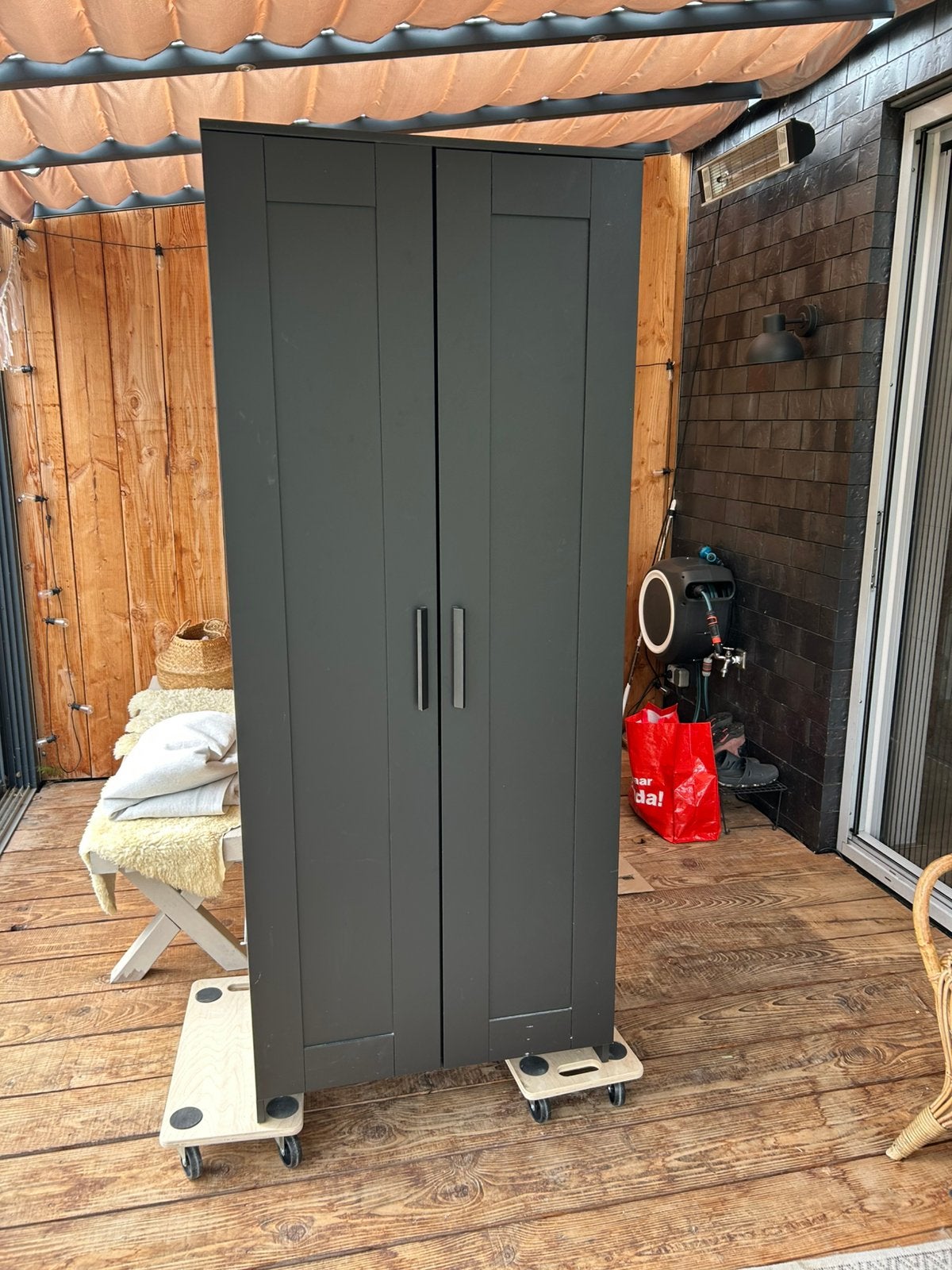Ikea kast zwart Brimnes, Huis en Inrichting, Kasten | Kledingkasten, Ophalen, Gebruikt, 50 tot 100 cm, 150 tot 200 cm