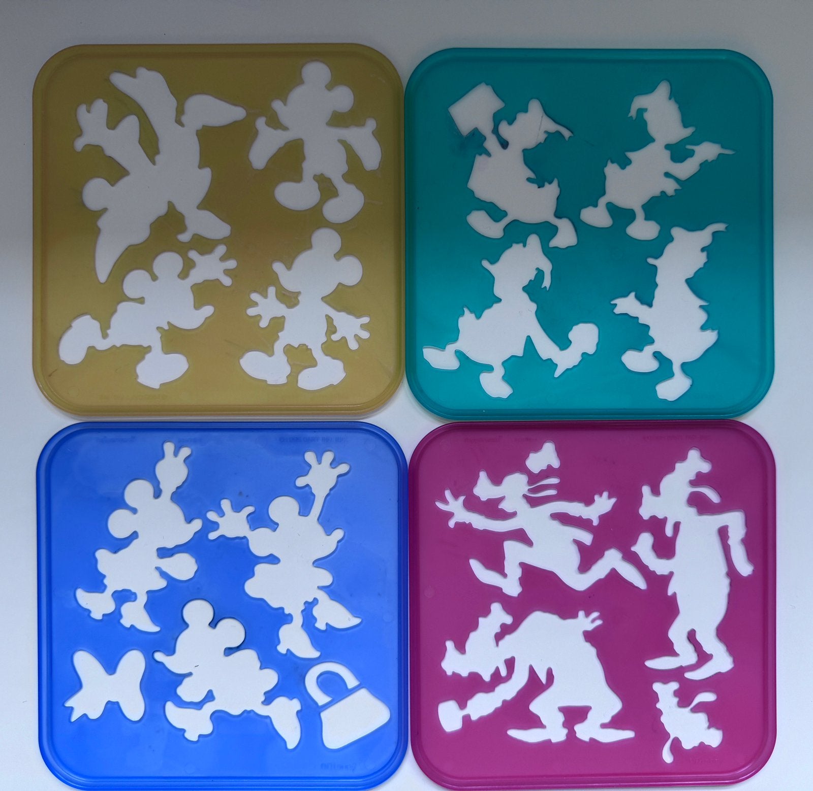Vintage Tupperware Tekensjablonen  – 14-delig (incl. Disney), Ophalen of Verzenden, Gebruikt, Knutselen