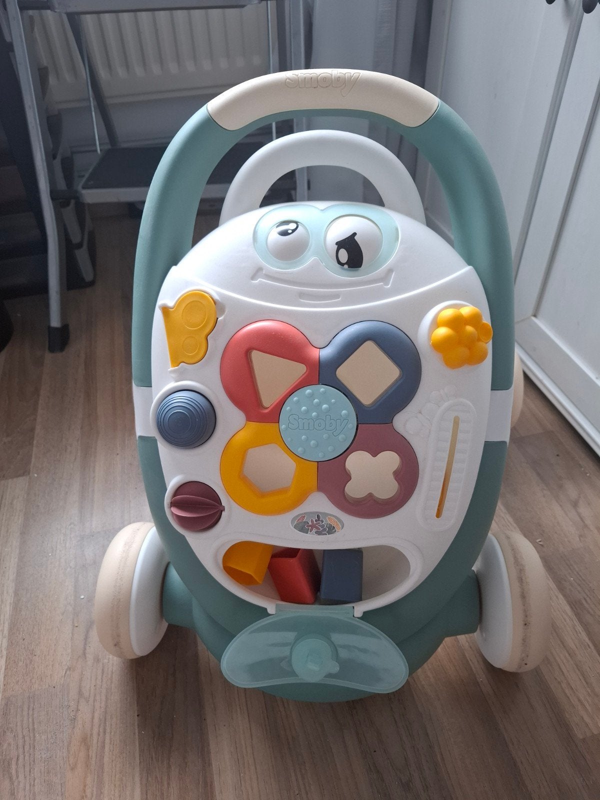 Smoby 3-in-1 loopwagen, activiteitenbord en poppenwagen, Kinderen en Baby's, Ophalen, Gebruikt, Overige typen, Met wieltjes