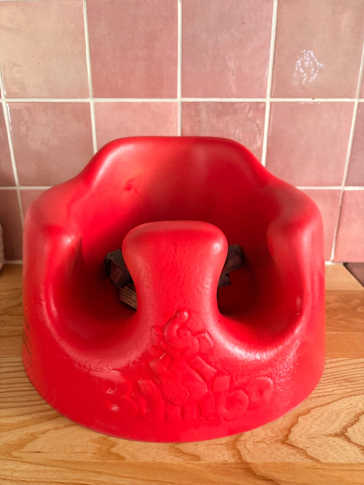 Bumbo zitje met tuigje, Ophalen of Verzenden, Gebruikt, Jongetje of Meisje