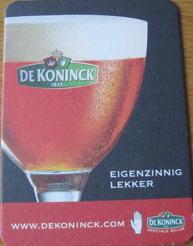 bierviltje de Koninck - eigenzinnig lekker, Verzamelen, Biermerken, Ophalen of Verzenden, Zo goed als nieuw, Viltje(s), De Koninck