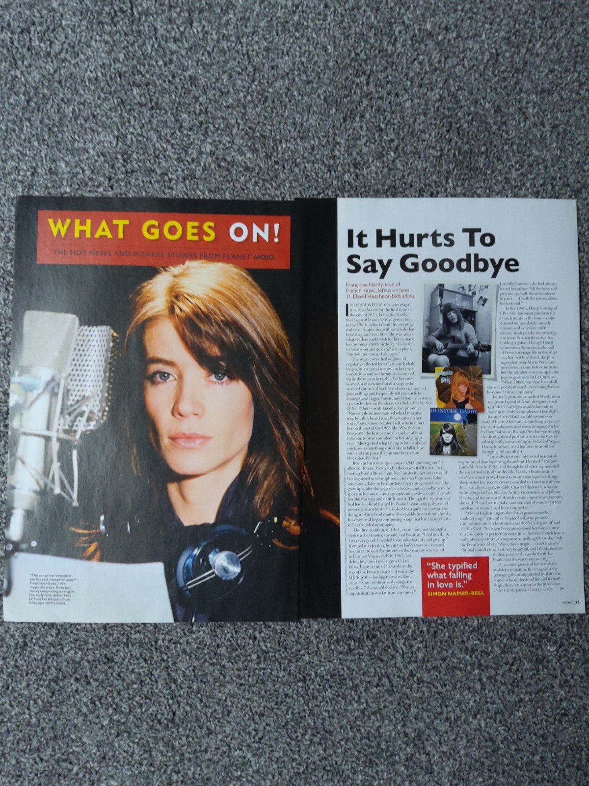 Death of Françoise Hardy, Ophalen of Verzenden, Zo goed als nieuw, Boek, Tijdschrift of Artikel