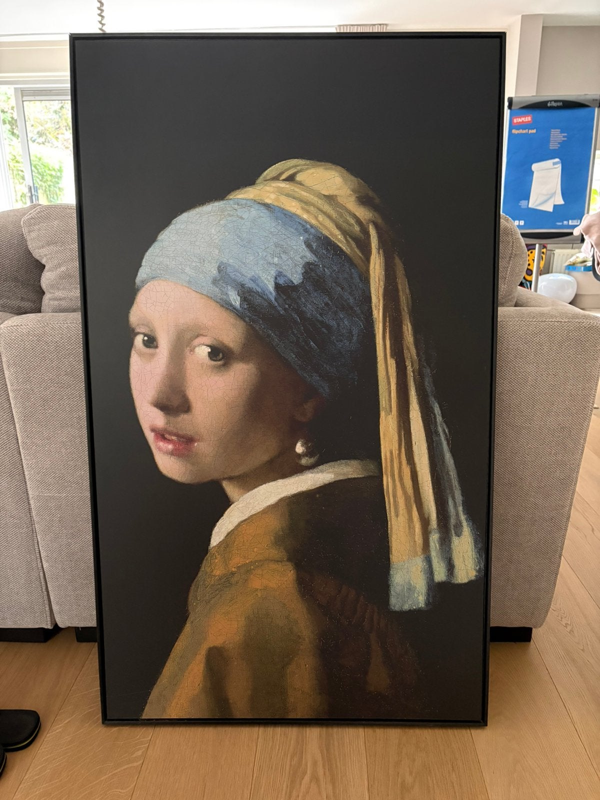 Schilderijprint ‘meisje met de parel’, Ophalen, Zo goed als nieuw