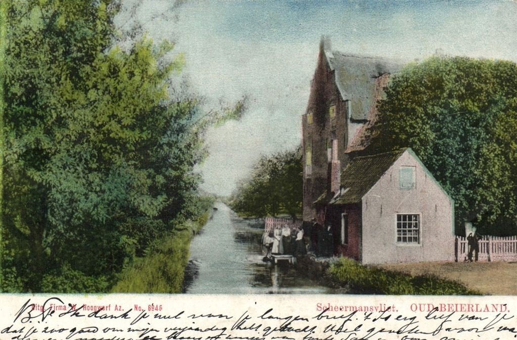 Scheermansvliet. Oud-Beierland. - 1905 gelopen, Verzamelen, Verzenden, Voor 1920, Gelopen, Zuid-Holland